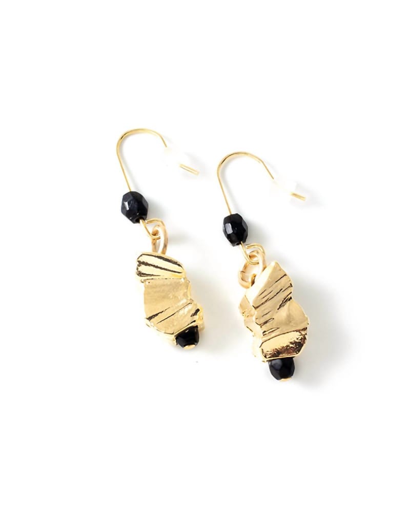 Front of a size O/S Nosara Earrings in Black in Black by Anne-Marie Chagnon. | dia_product_style_image_id:329257